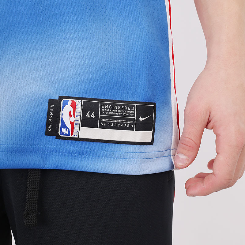 мужская голубая майка Nike Brooklyn Nets Classic Edition 2020 Swingman Jersey CQ4253-403 - цена, описание, фото 2